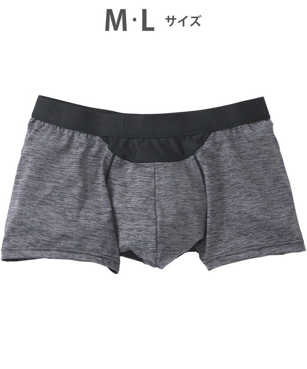 WACOAL MEN ボクサーパンツ　風が通ってムレ軽減。　ダブルエアスルータイプ　吸汗速乾　ショート丈　前閉じ　/ブロス　GT3360 ブラック