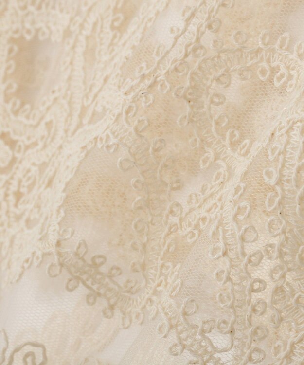 Green Parks レース刺繍ベスト Ivory
