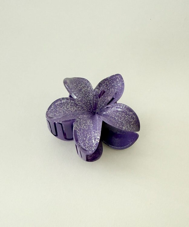 WEGO Lラメフラワーバンス パープル