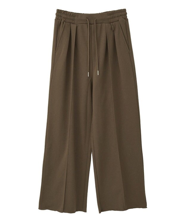 earth music&ecology センターシームタックスウェットパンツ Brown