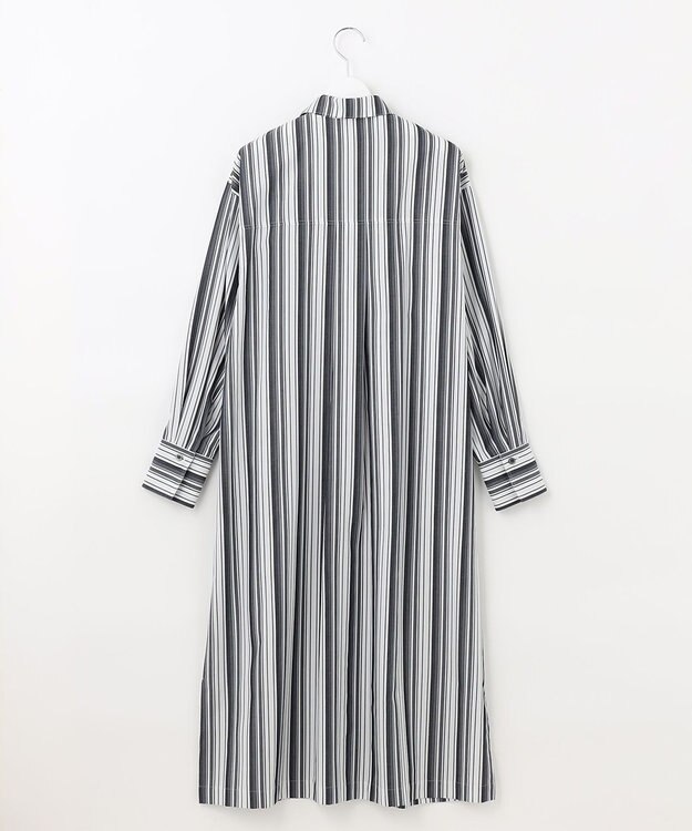 自由区 【洗える/セットアイテム】ウールブレンドベスト×ストライプワンピ ネイビー系1