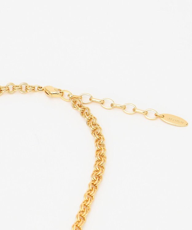 自由区 リングチェーンパールネックレス ゴールド系