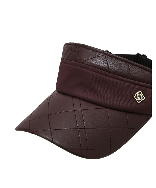DAKS 【DAKS GOLF】チェックキルティングサンバイザー ボルドー