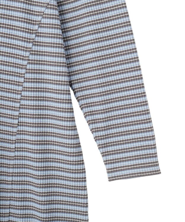 Green Parks ヘンリーネックワンピース Border Blue