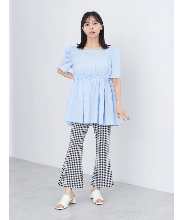 earth music&ecology スクエアネックチュニック Off White