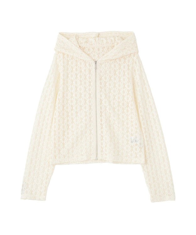 earth music&ecology レースパーカー Ivory