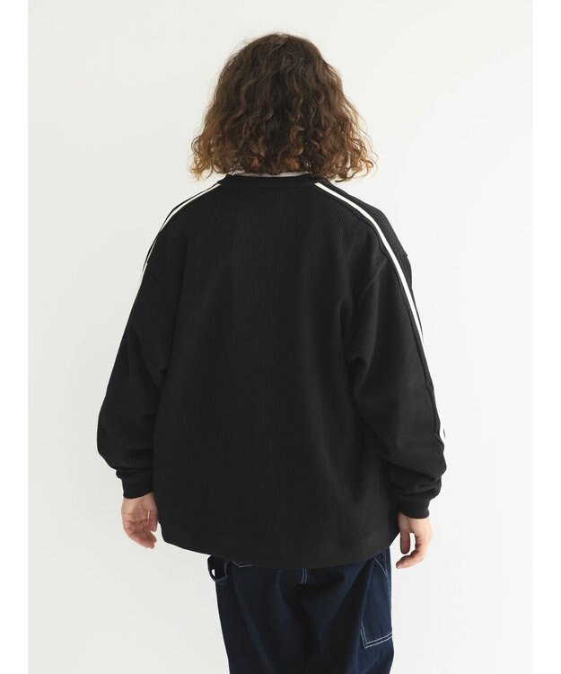 CRAFT STANDARD BOUTIQUE 【リサイクル】ラインカーディガン Black