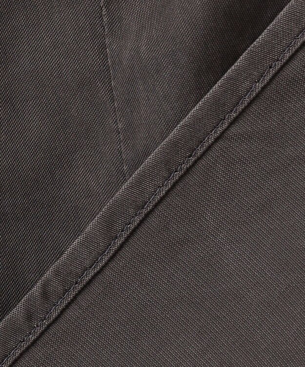 ICB 【洗える】 キュプラピグメントクロス ブラウス チャコール系