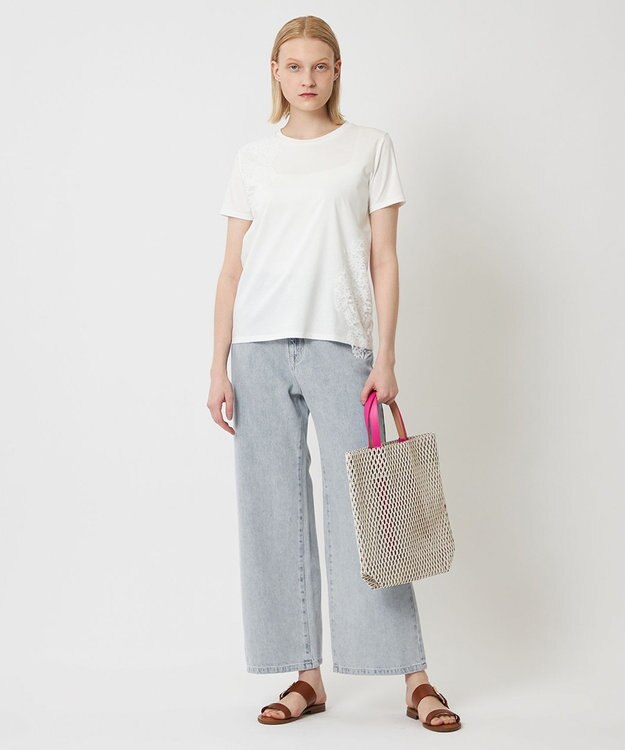 BEIGE， 【S-size】GERBERA / レーストップス White×White