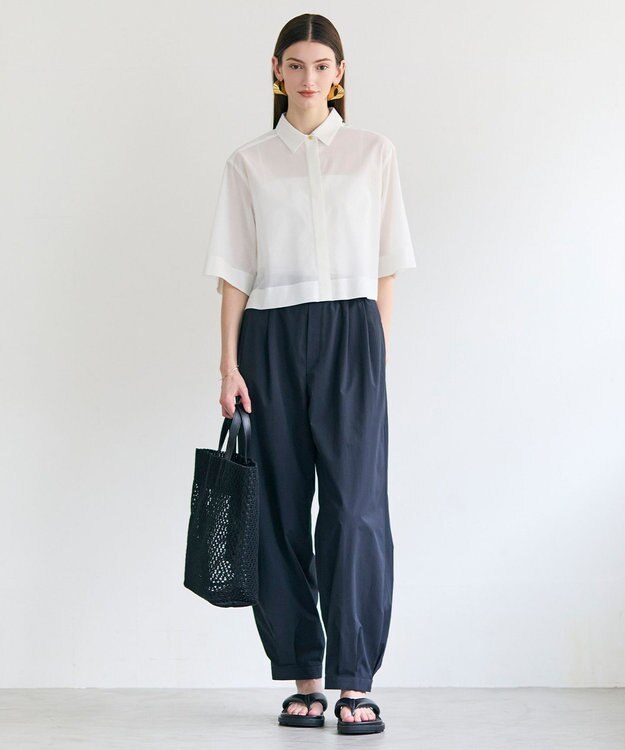 BEIGE， YANN / 裾カフス イージーアンクルパンツ Black