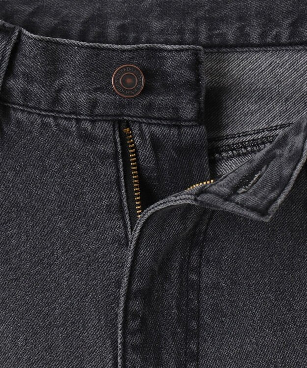 WEGO スプレーペイントストレートデニムパンツ ブラックその他