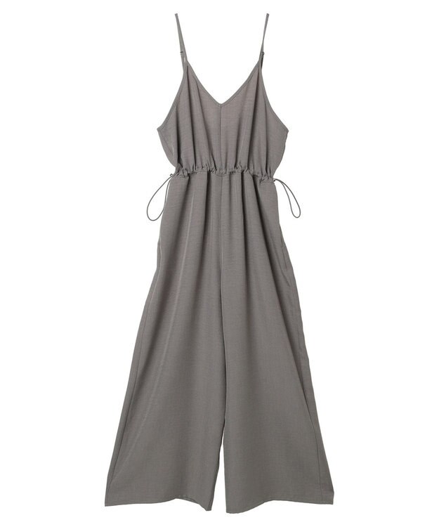 Green Parks 冷やっとすずやかウエストドロストサロペット Gray Mixture