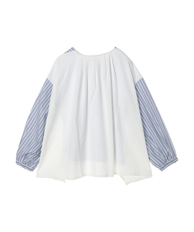 AMERICAN HOLIC 異素材バックタックドッキングプルオーバー Stripe