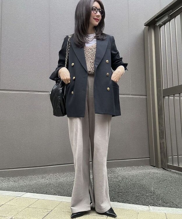 Green Parks タック入り裏起毛スウェットパンツ Light Gray