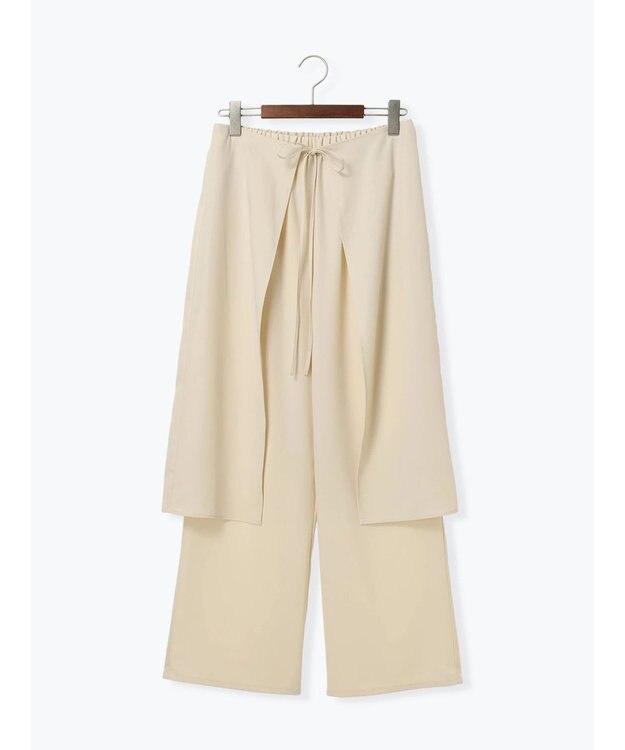 Te chichi ラップスカートレイヤードストレートパンツ《2025Autumn catalog item》 ベージュ