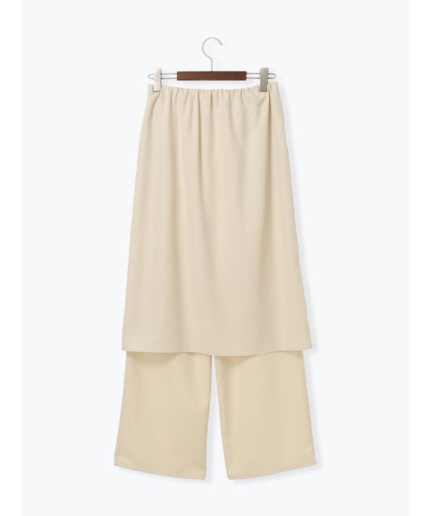 Te chichi ラップスカートレイヤードストレートパンツ《2025Autumn catalog item》 ベージュ