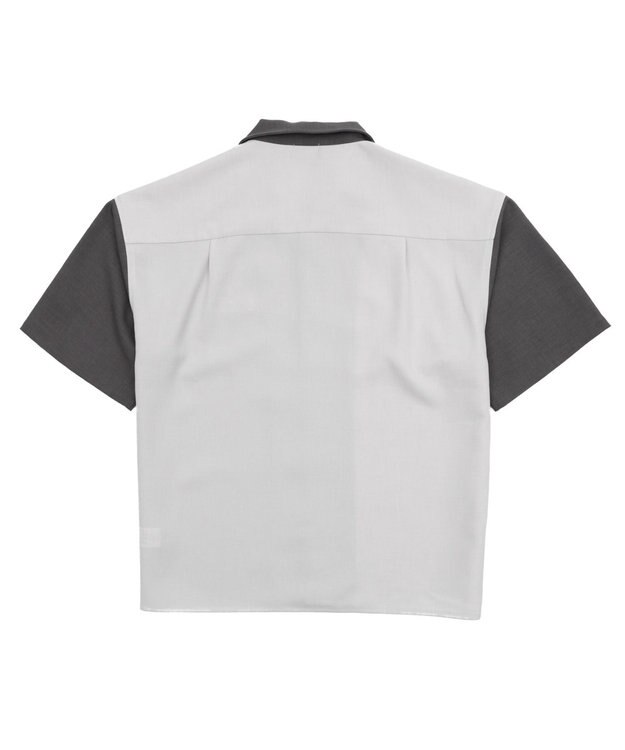 WEGO 【速乾/しわになりにくい/MLサイズ展開】ドライポリカラーブロックシャツ（SS） ダークグレー