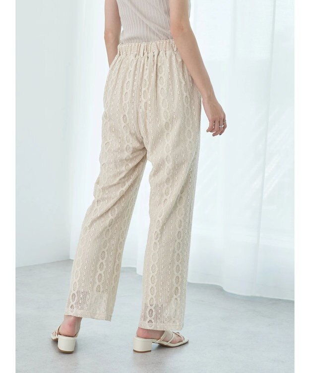 earth music&ecology フラワーレースパンツ Ivory