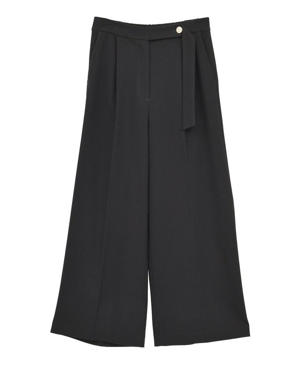 YECCA VECCA 金釦アクセントベルトワイドパンツ Blue