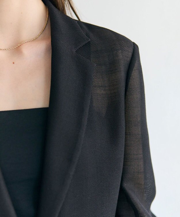 BEIGE， LIATRIS / シアー テーラードジャケット Black