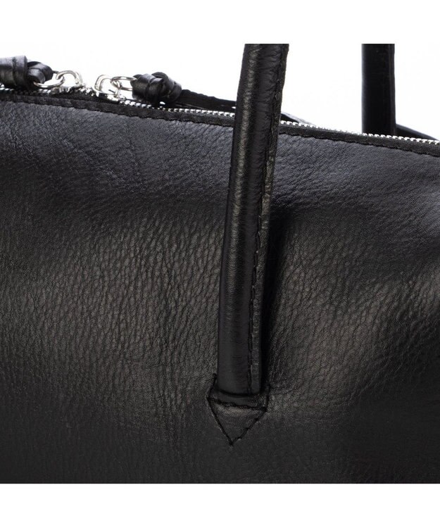 UNBILLION ペルケ perche / ソフトレザーワイドボストントート ブラック