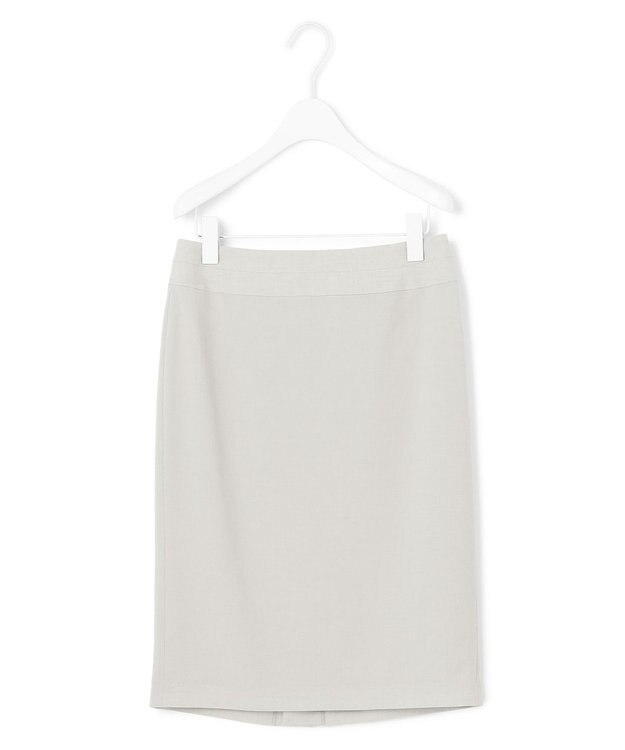 ICB 【接触冷感・防シワ・速乾・洗える】レーヨンライクトロ タイトスカート ライトグレー系