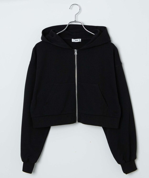 WEGO ショートジップパーカー ブラック