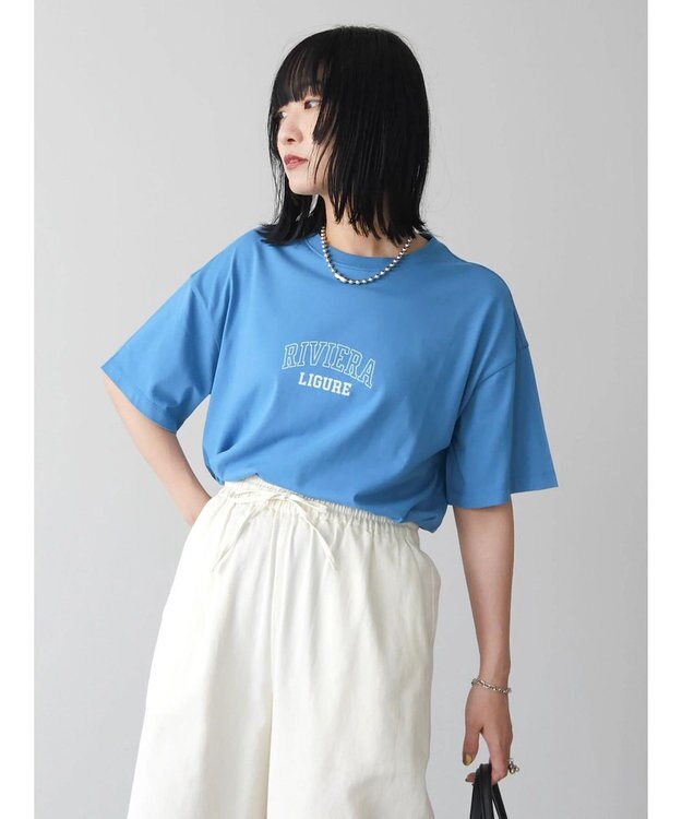 Green Parks 小さめカレッジボックスＴシャツ Blue