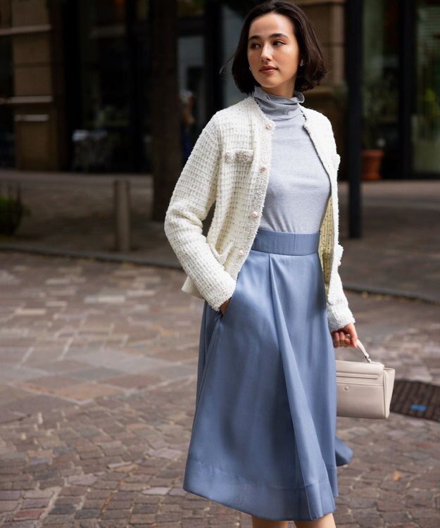 組曲 S 【WEB限定】スノーネップツイード ニットジャケット アイボリー系