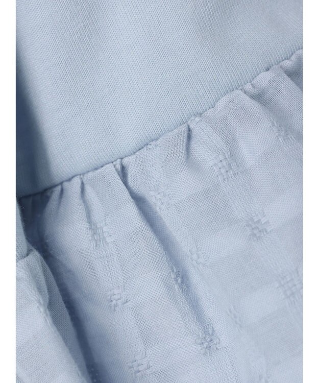 earth music&ecology 配色スカラップスリーブＴＥＥ Sax