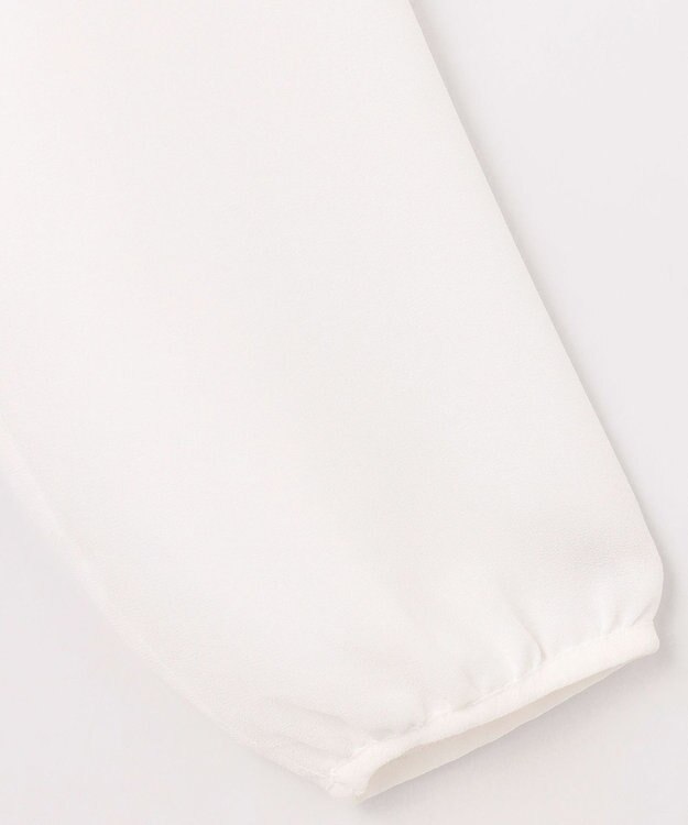 ANY SIS 【洗える】フロントプリーツシフォン ブラウス オフ