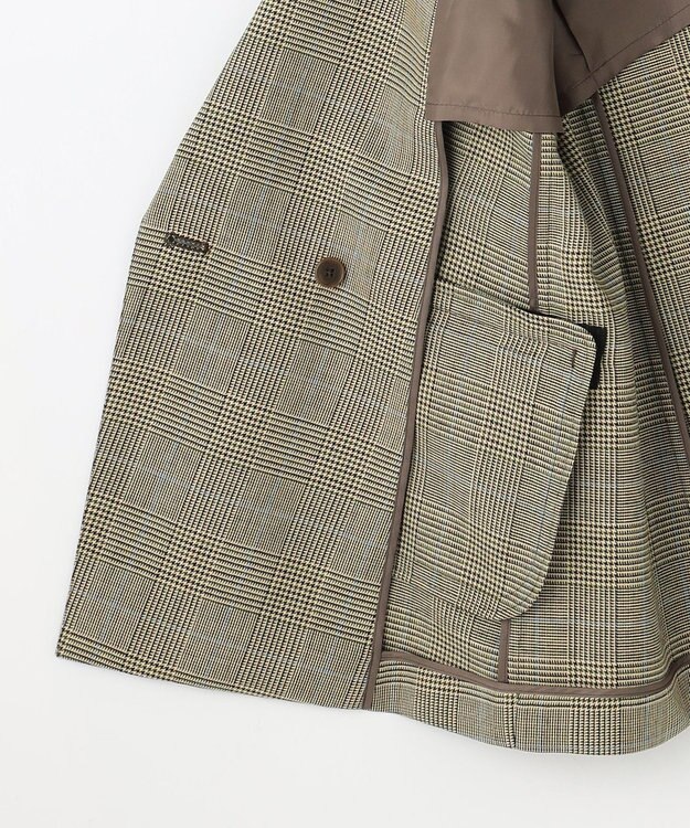 J.PRESS LADIES モナベールツイル チェック ダブル ジャケット ブラウンチェック系