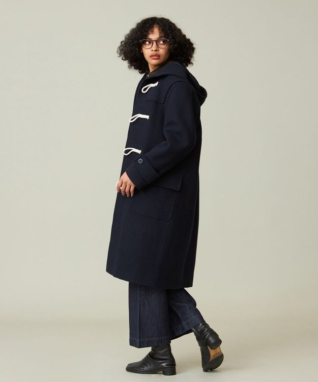 J.PRESS YORK STREET 【UNISEX】メルトンダッフルコート ネイビー系