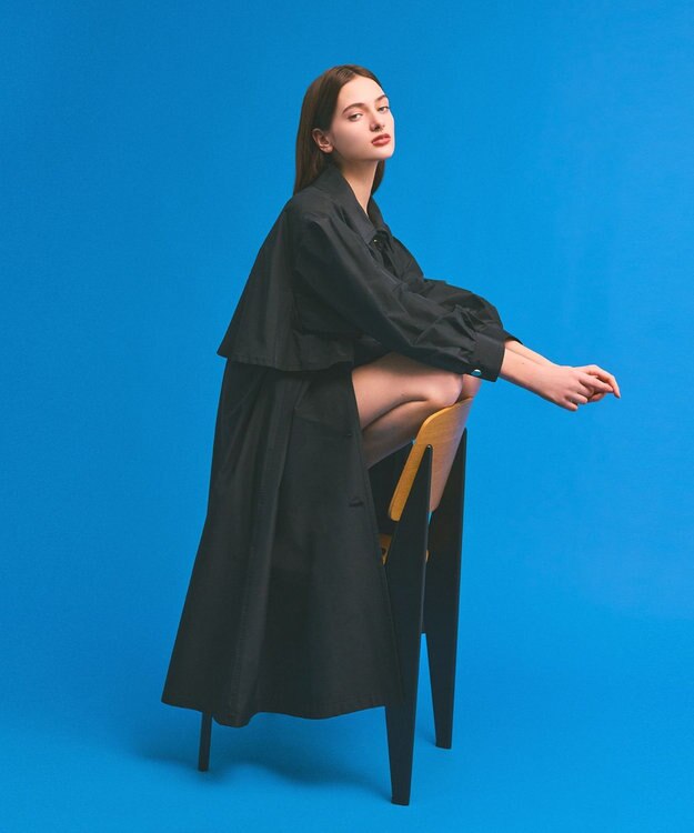 GRACE CONTINENTAL タッサードレスコート ブラック