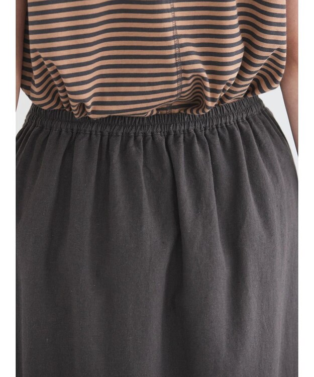 AMERICAN HOLIC リネンブレンドフレアスカート1 Charcoal Gray