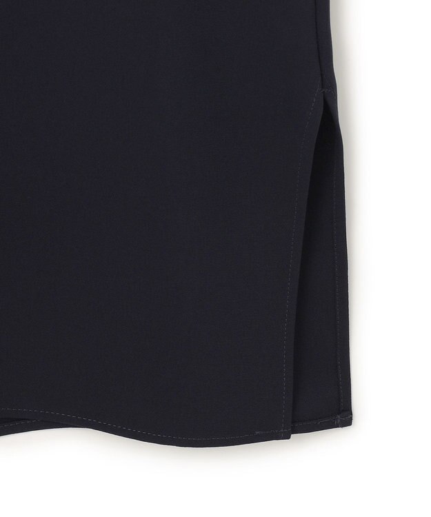 BEIGE， 【洗える】JASMINE / スタンドカラージップブラウス Navy