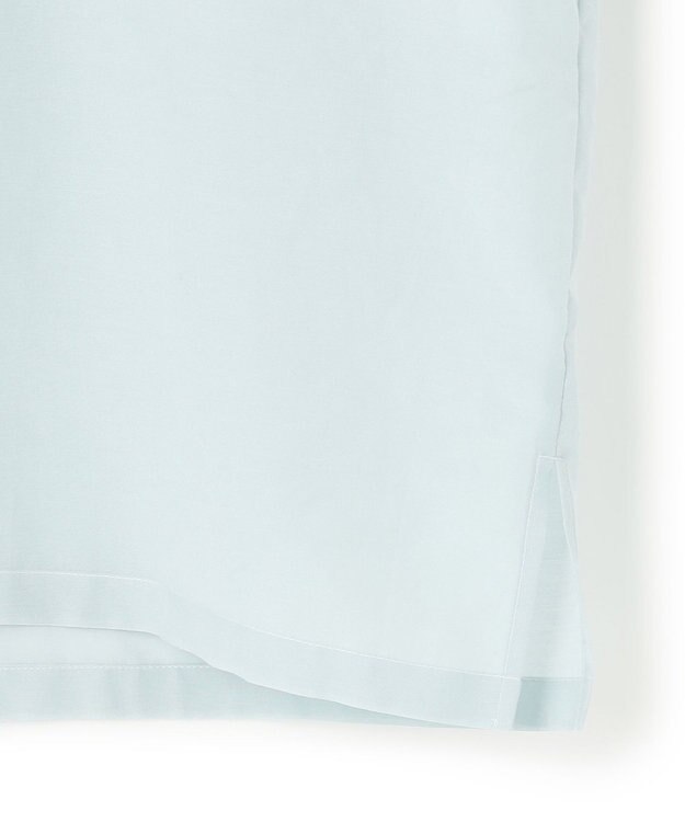 23区 【洗える】コットンシルクローン スキッパー ブラウス スカイブルー系