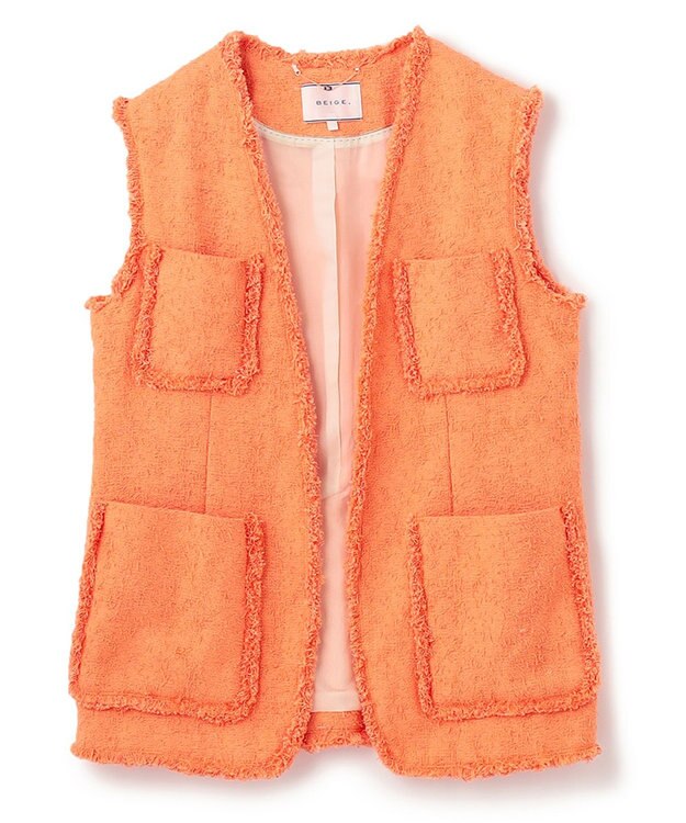 BEIGE， DAHLIA / ツイードジレ Apricot