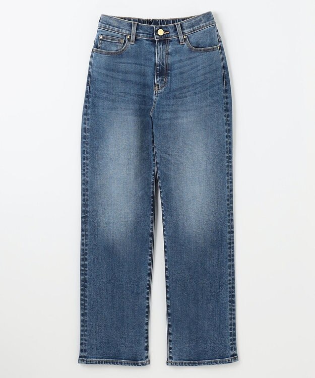 ANY L 【洗濯機可/ウエストゴム/ストレッチ】ストレートデニムパンツ インディゴ