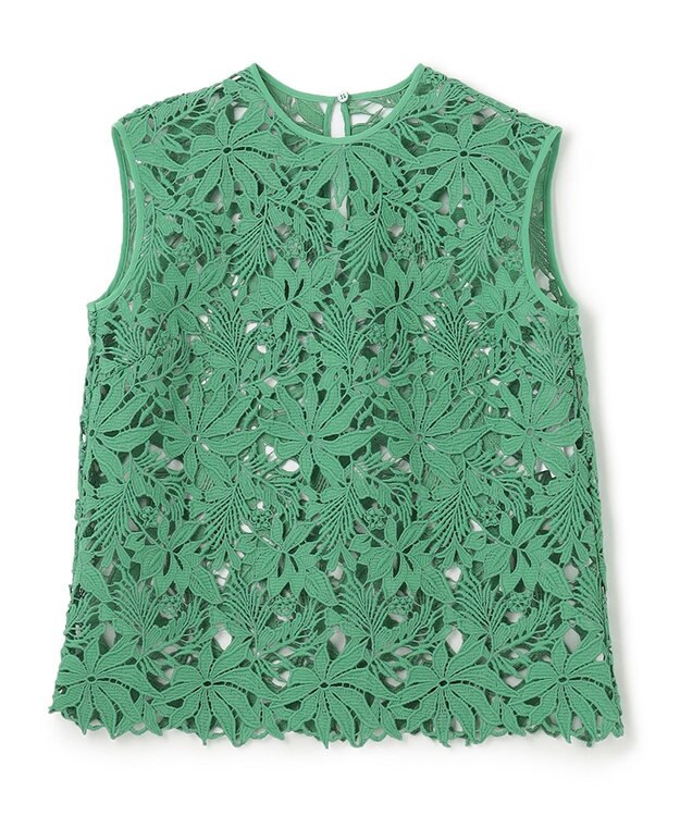 BEIGE， NARCISSUS / レースブラウス Pine Green