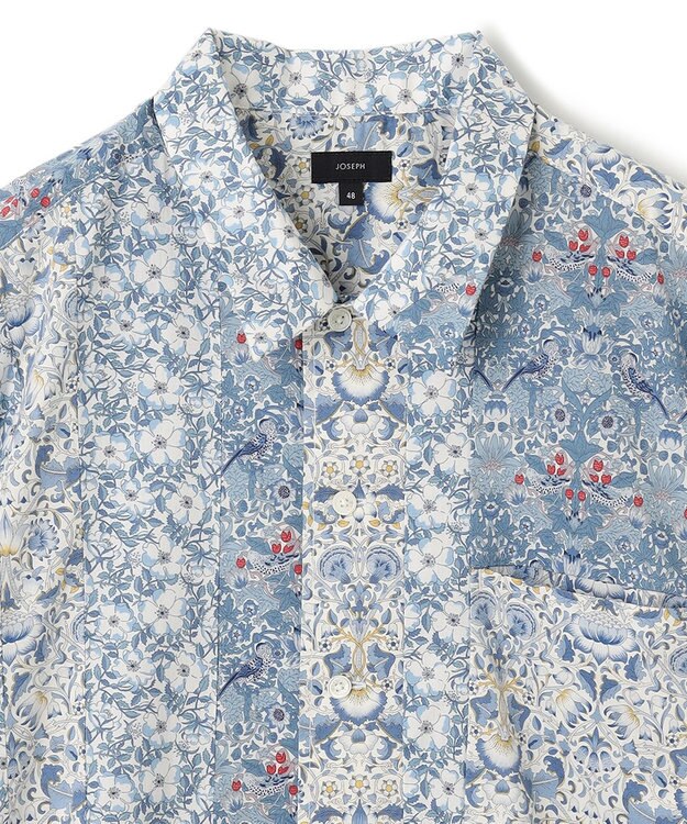 JOSEPH HOMME 【LIBERTY】 パッチワークリバティ 半袖シャツ サックスブルー系3