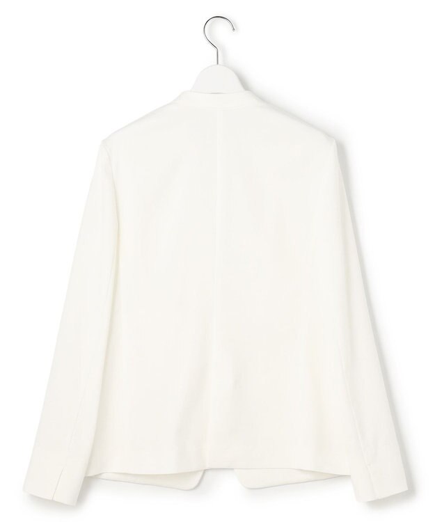 23区 【先行予約】アイアスマットストレッチ ノーカラージャケット ホワイト系