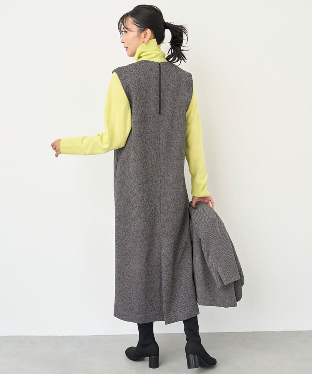 UNFILO カシミヤビスコース ニットタートル ピスタチオ