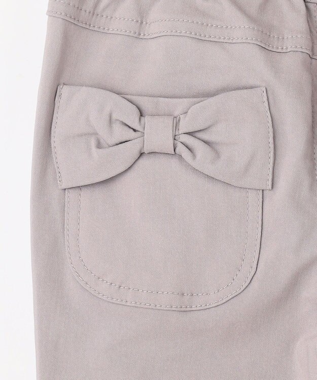 ANY KIDS 裾リボンストレート パンツ グレージュ