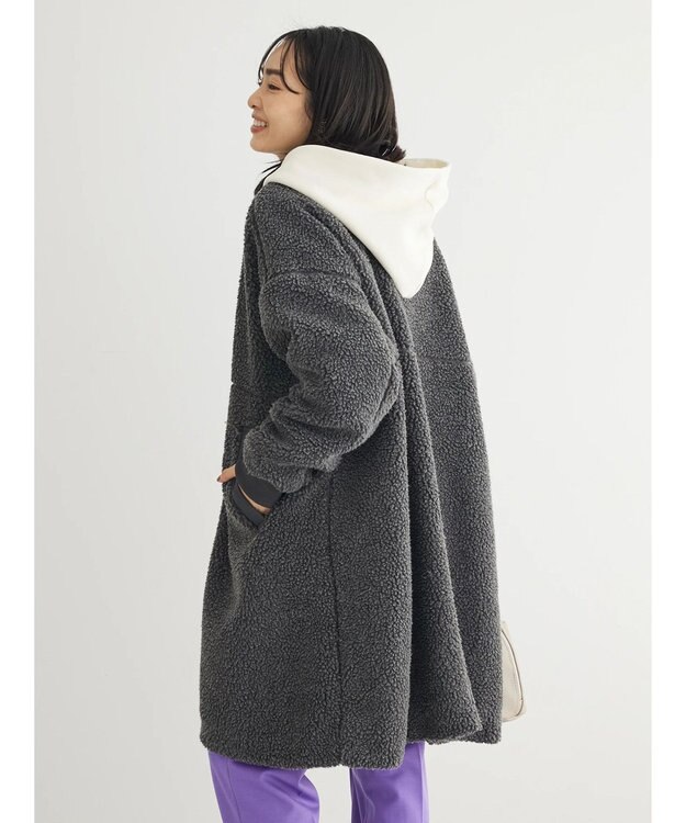 Green Parks ロングボアコート Charcoal Gray