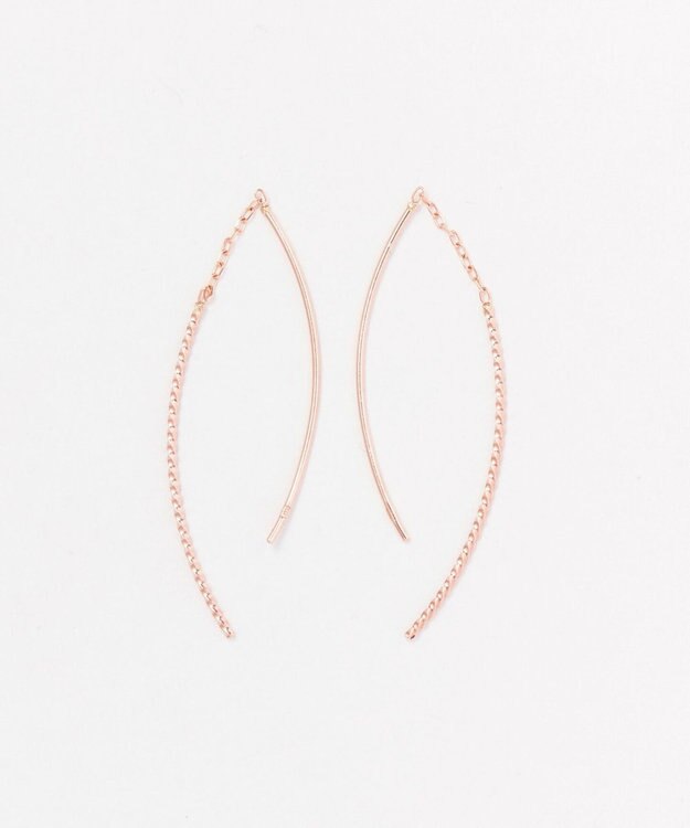 Phoebe 【K10RG】クロスラインアメリカンピアス　ローズゴールド ローズゴールド