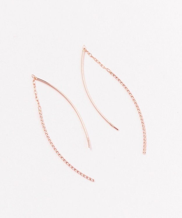 Phoebe 【K10RG】クロスラインアメリカンピアス　ローズゴールド ローズゴールド