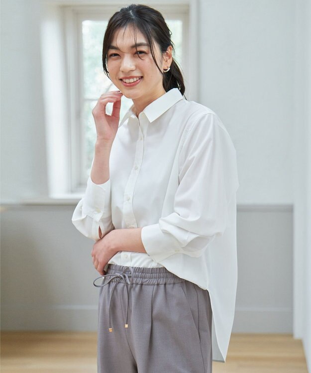 ANY エニィファンクションシャツブラウス ホワイト