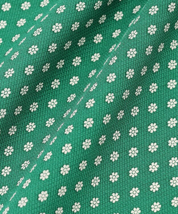 J.PRESS MEN 小紋ハンドプリント チーフ ピーコックグリーン系5