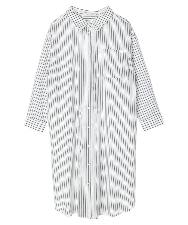 Green Parks ミドル丈シャツワンピース Navy